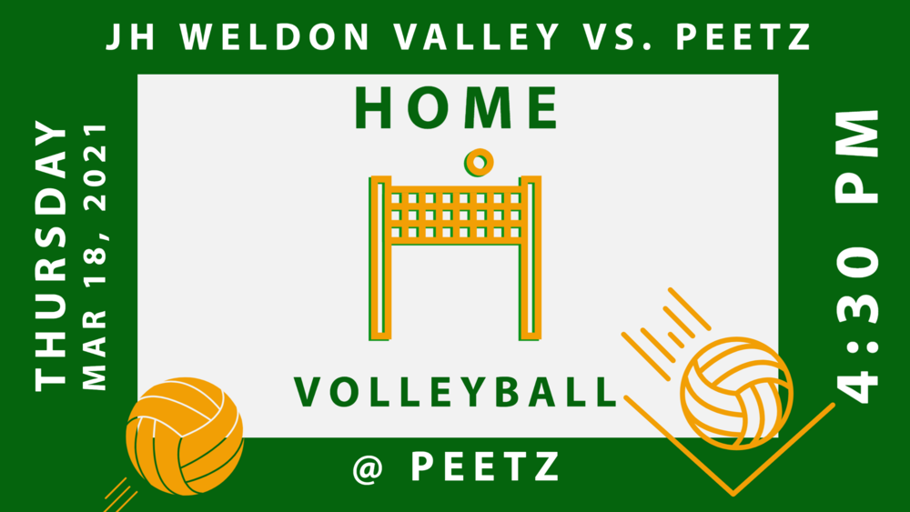 Jr High VB vs Weldon Valley at Peetz - 4:30