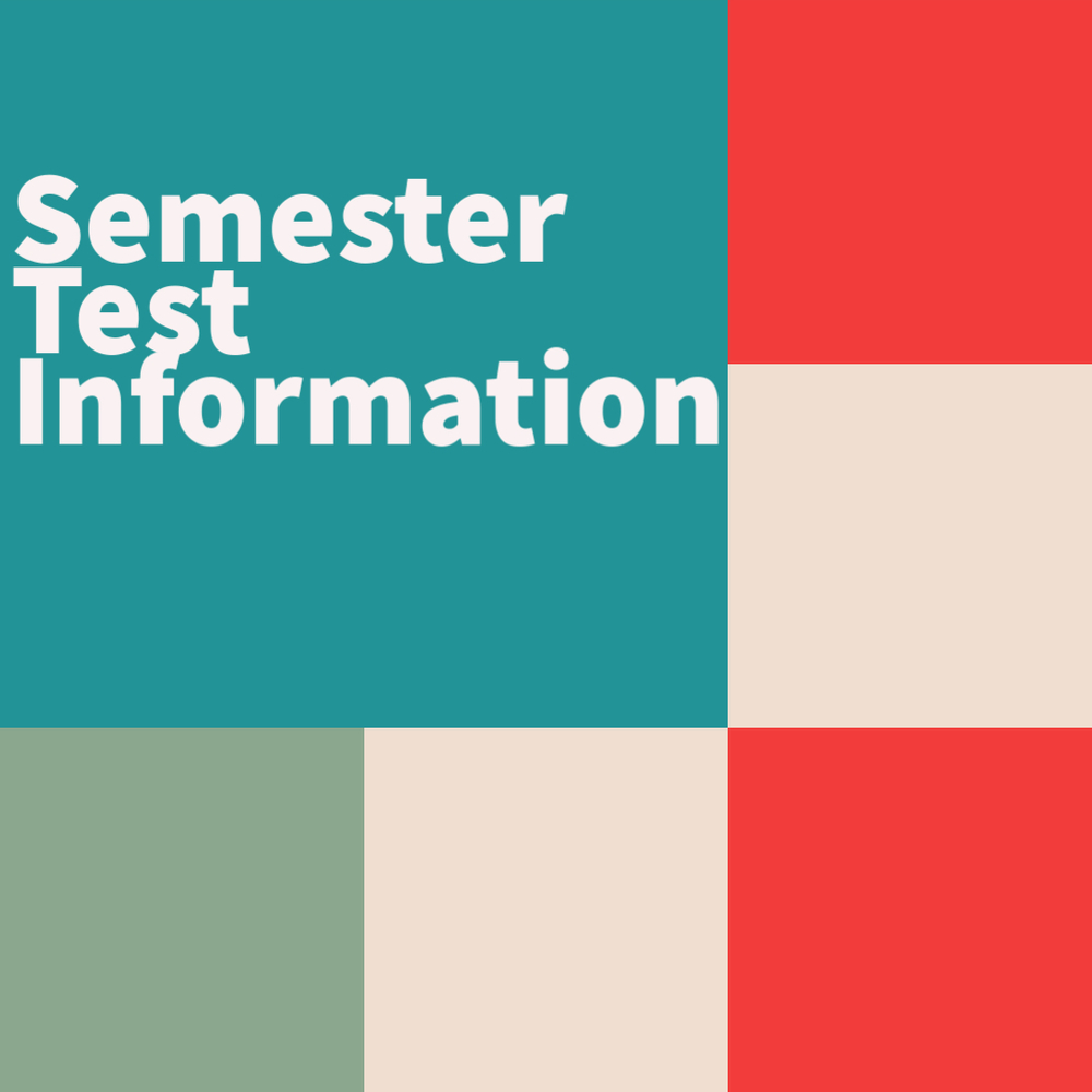 Semester information for 7-12th grade