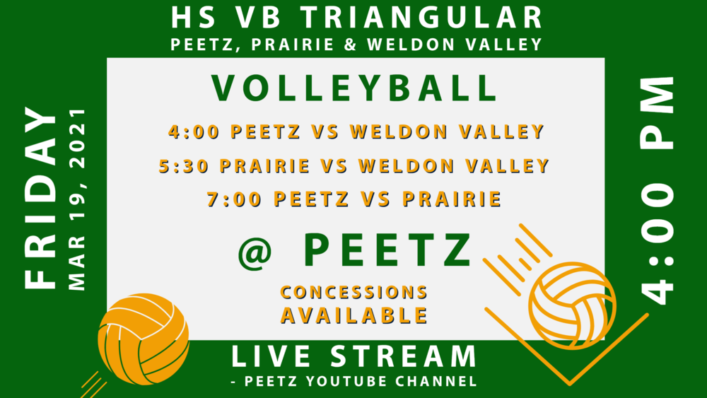 HS Volleyball Triangular, Friday 3/19 @4:00