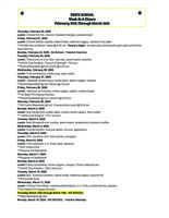 Week at a Glance for Feb 20-Mar 16