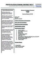 School Board Meeting Thursday 1/23 @ 7:00pm