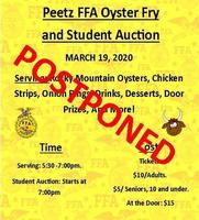 POSTPONED: Peetz FFA Oyster Fry and Student Auction
